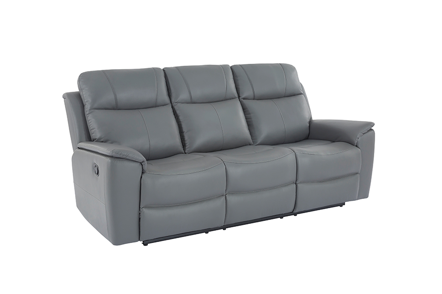 RC-2424 Faux Leather Manual Dual-Sided Recliner Sofa Attached Cushions