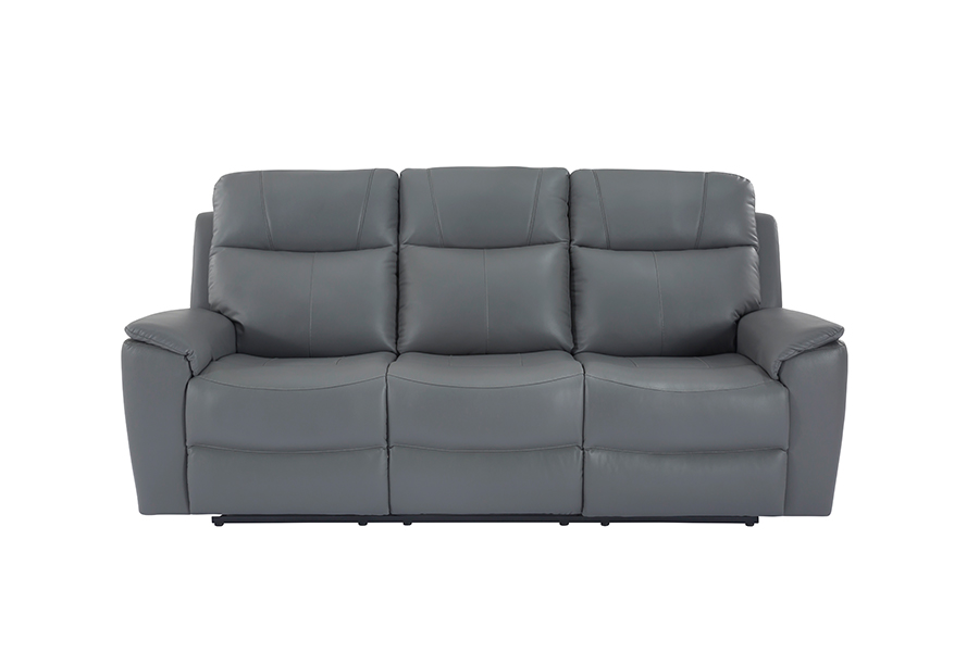 RC-2424 Faux Leather Manual Dual-Sided Recliner Sofa Attached Cushions